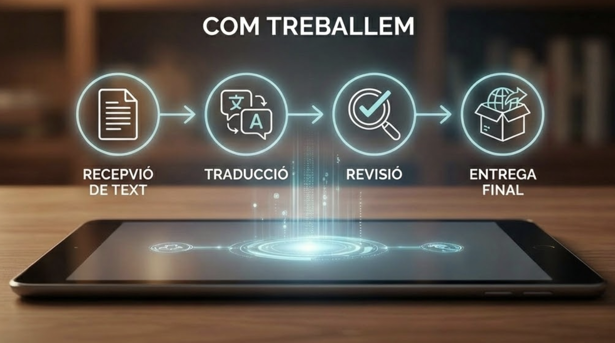 Equip de traducció treballant